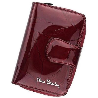 Pierre Cardin DH02LEAF115 Damska portmonetka Burgundia - Portfele Pierre Cardin DH02LEAF115 Damska portmonetka Burgundia - Portfele
