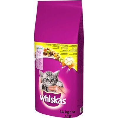 Whiskas Junior au Poulet 14kg - Nourriture pour chats - Publicité Whiskas Junior au Poulet 14kg - Nourriture pour chats - Publicité