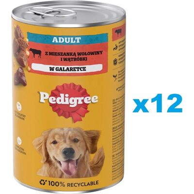 PEDIGREE Adulte Bœuf en Gelée - Nourriture humide pour chien - Publicité PEDIGREE Adulte Bœuf en Gelée - Nourriture humide pour chien - Publicité