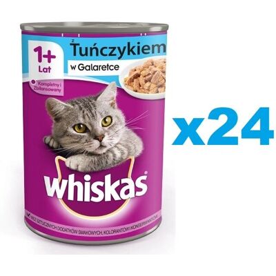 Hrana umedă Whiskas cu ton în jelatină - 24x400g Hrana umedă Whiskas cu ton în jelatină - 24x400g