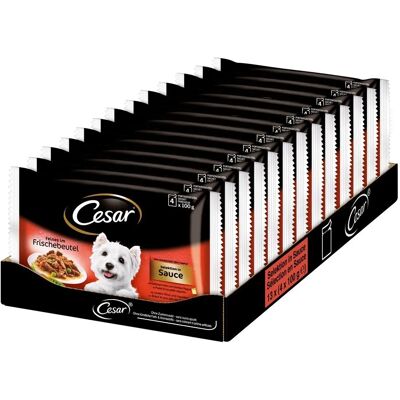 Cesar Våt hundmat - Utval i sås - Multipack Cesar Våt hundmat - Utval i sås - Multipack
