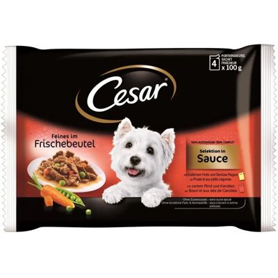 Cibo umido per cani CESAR - Varietà in Salsa - 400 g Cibo umido per cani CESAR - Varietà in Salsa - 400 g