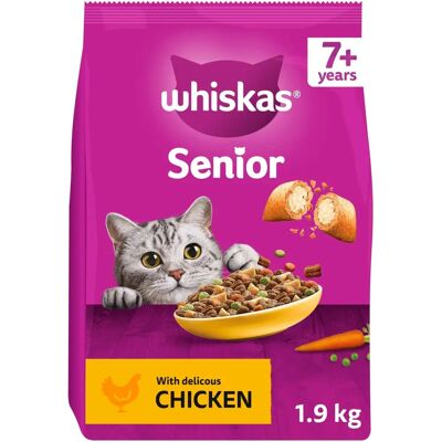 Whiskas - 7+ Dry Cat Food - Chicken - Dry Cat Food Whiskas - 7+ Dry Cat Food - Chicken - Dry Cat Food