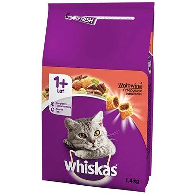 Whiskas Croccantini per Gatti Adulti Manzo 1,4kg Whiskas Croccantini per Gatti Adulti Manzo 1,4kg