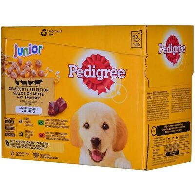 Pedigree Junior Valikoima - Märkäkoiranruoka - 12X100 G Pedigree Junior Valikoima - Märkäkoiranruoka - 12X100 G