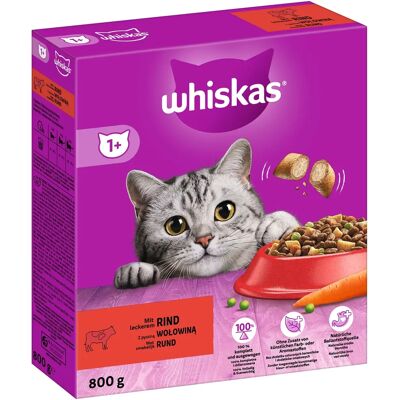 Whiskas Croquettes au Bœuf pour Chat - 2 x 800 g Whiskas Croquettes au Bœuf pour Chat - 2 x 800 g