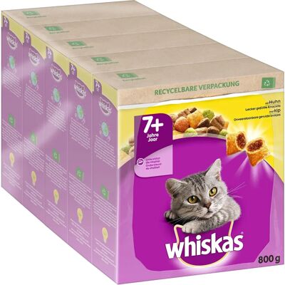 WHISKAS Senior 5x800g - Nourriture pour chats WHISKAS Senior 5x800g - Nourriture pour chats