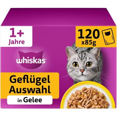 Comida para gatos Whiskas con aves - Pack 120 Comida para gatos Whiskas con aves - Pack 120