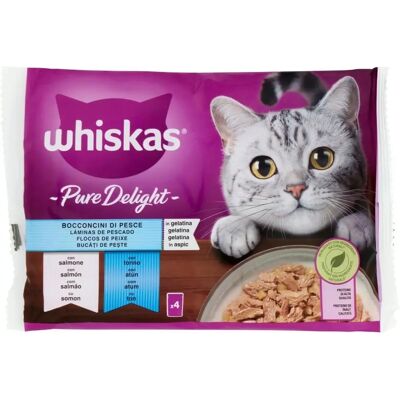 Cibo Umido Whiskas Pure Delight 4x85g Selezione Cibo Umido Whiskas Pure Delight 4x85g Selezione