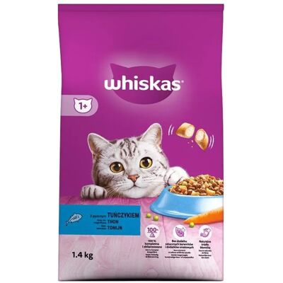 Whiskas Thunfisch Katzenfutter - Erwachsene, 1,4 kg, Hochwertige Zutaten Whiskas Thunfisch Katzenfutter - Erwachsene, 1,4 kg, Hochwertige Zutaten