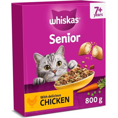 Whiskas - 7+ Chicken - 5x800g - Senior - Dry Cat Food Whiskas - 7+ Chicken - 5x800g - Senior - Dry Cat Food