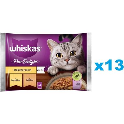 WHISKAS Adult 52x85g Poulet Dinde en Gelée - Nourriture humide pour chats - Publicité WHISKAS Adult 52x85g Poulet Dinde en Gelée - Nourriture humide pour chats - Publicité