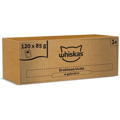 Whiskas Kényelmi nedves macskatáp - csirke, kacsa, pulyka - 120 x 85g Whiskas Kényelmi nedves macskatáp - csirke, kacsa, pulyka - 120 x 85g