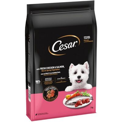 Nourriture sèche pour chiens CESAR - Poulet, saumon et légumes - Adulte Nourriture sèche pour chiens CESAR - Poulet, saumon et légumes - Adulte