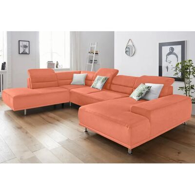 SIT & MORE Mariola U-Form Orange Sofa - Wohnzimmer SIT & MORE Mariola U-Form Orange Sofa - Wohnzimmer