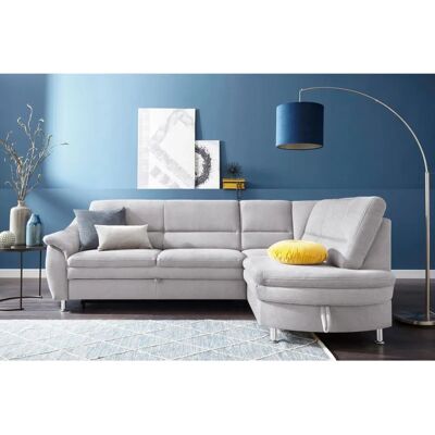 SIT & MORE Cardoso L-Form Sofa - Mikrofaser, 250cm x 90cm x 175cm - Silber SIT & MORE Cardoso L-Form Sofa - Mikrofaser, 250cm x 90cm x 175cm - Silber