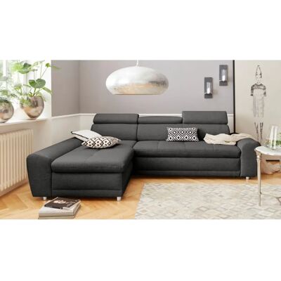 SIT & MORE Riva L-Form Sofa - Mikrofaser Anthrazit SIT & MORE Riva L-Form Sofa - Mikrofaser Anthrazit