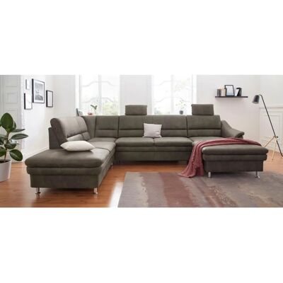 Sit & More Cardoso U-Form Sofa - Microfaser, Recamiere rechts, Taupe Sit & More Cardoso U-Form Sofa - Microfaser, Recamiere rechts, Taupe