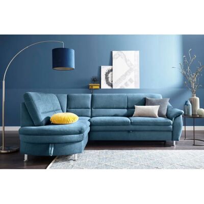 SIT&MORE Cardoso L-Form Sofa - Umwandelbar, Microfaser, Blau SIT&MORE Cardoso L-Form Sofa - Umwandelbar, Microfaser, Blau