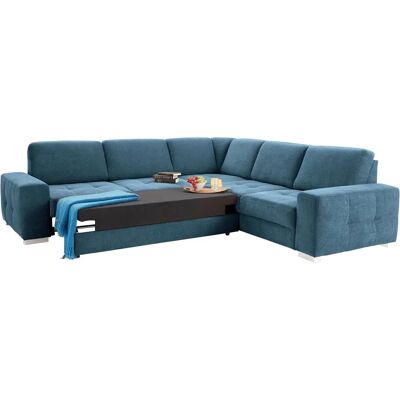 SIT & MORE Santorini L-Form Sofa - Reversible Microfiber, Blau SIT & MORE Santorini L-Form Sofa - Reversible Microfiber, Blau