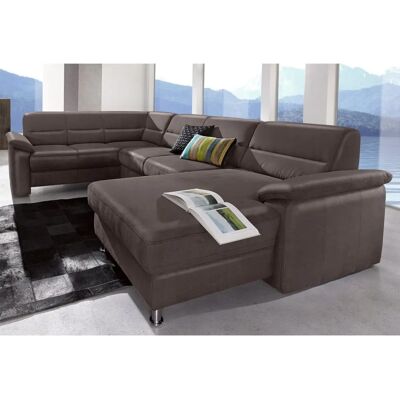 SIT & MORE Ascara U-Form Sofa - U-förmiger Leder-Recliner mit Bettfunktion SIT & MORE Ascara U-Form Sofa - U-förmiger Leder-Recliner mit Bettfunktion