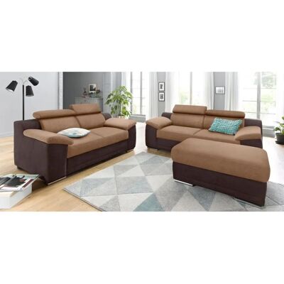Sit&More Xenia 3-Sitzer Sofa - Microfaser Braun Sit&More Xenia 3-Sitzer Sofa - Microfaser Braun