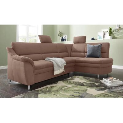 SIT&MORE Cardoso L-Form Sofa - Microfaser, Braun, 250cm SIT&MORE Cardoso L-Form Sofa - Microfaser, Braun, 250cm