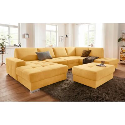 SIT&MORE Santorini U-Form - Mikrofaser Sofa mit Recamiere SIT&MORE Santorini U-Form - Mikrofaser Sofa mit Recamiere