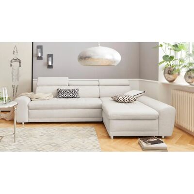 Sit&More Riva L-Form Beige Sofa - L-Form, mit Bett, 272cm Sit&More Riva L-Form Beige Sofa - L-Form, mit Bett, 272cm