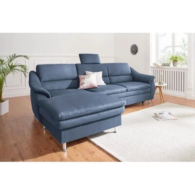 Sit & More Cardoso L-Form Sofa - Microfaser Blau - Wohnzimmermöbel Sit & More Cardoso L-Form Sofa - Microfaser Blau - Wohnzimmermöbel