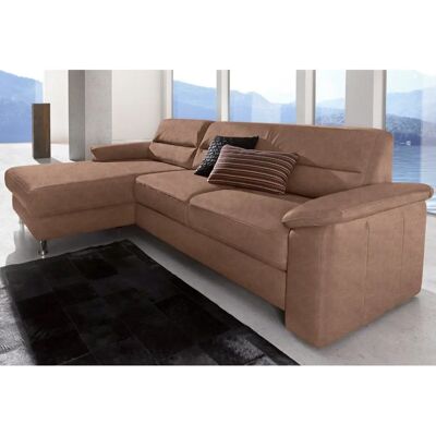 SIT&MORE Ascara L-Form Sofa - Mikrofaser, Recamiere, Bettfunktion SIT&MORE Ascara L-Form Sofa - Mikrofaser, Recamiere, Bettfunktion