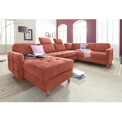 Sit & More Pablo U-Form Sofa - Mikrofaser, Recamiere links, Bettfunktion Sit & More Pablo U-Form Sofa - Mikrofaser, Recamiere links, Bettfunktion