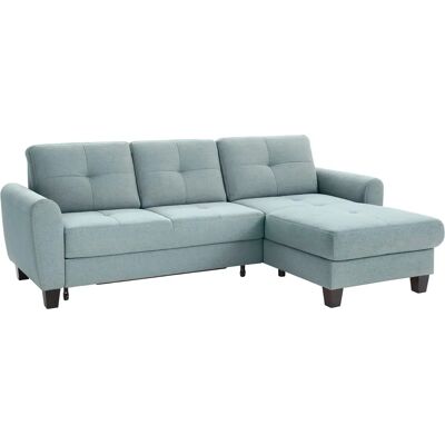 SIT & MORE Varese L-Form Sofa - Microfaser, Aqua, 253cm SIT & MORE Varese L-Form Sofa - Microfaser, Aqua, 253cm