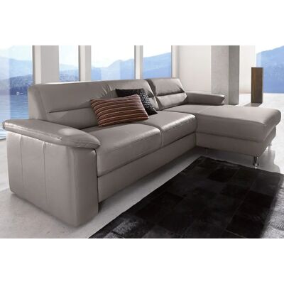 SIT & MORE Ascara L-Form Sofa - NaturLeder, Microfaser, Grau SIT & MORE Ascara L-Form Sofa - NaturLeder, Microfaser, Grau