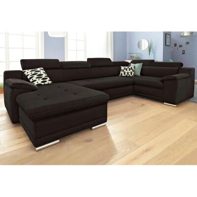 SIT & MORE Andiamo U-Form Couch - Microfaser, schwarz, 336x93x193 cm SIT & MORE Andiamo U-Form Couch - Microfaser, schwarz, 336x93x193 cm