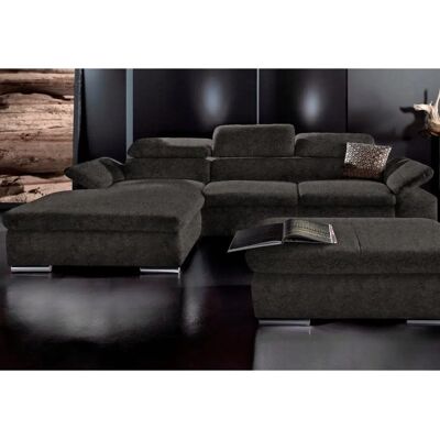 SIT & MORE Alcudia L-Form - Sofa, schwarz, 285x73x174cm SIT & MORE Alcudia L-Form - Sofa, schwarz, 285x73x174cm