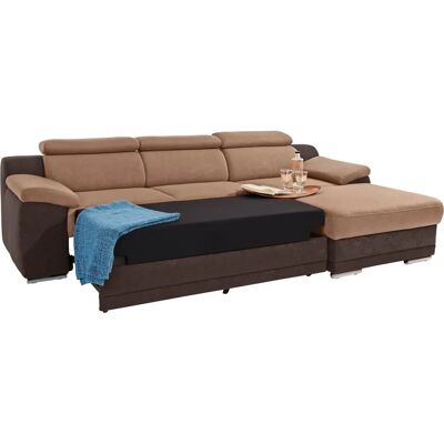 SIT & MORE Xenia L-Form Sofa - Mikrofaser, Braun SIT & MORE Xenia L-Form Sofa - Mikrofaser, Braun