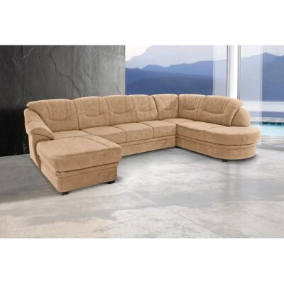 SIT&MORE Savoni U-Form Sofa - Mikrofaser, Bett, Linke Recamiere SIT&MORE Savoni U-Form Sofa - Mikrofaser, Bett, Linke Recamiere