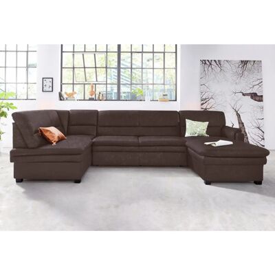 SIT & MORE Pisa U-Form Sofa - U-förmiger Microfaser-Couch SIT & MORE Pisa U-Form Sofa - U-förmiger Microfaser-Couch