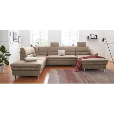 Sit & More Cardoso U-Form Sofa - Mikrofaser, Relax, Beige Sit & More Cardoso U-Form Sofa - Mikrofaser, Relax, Beige