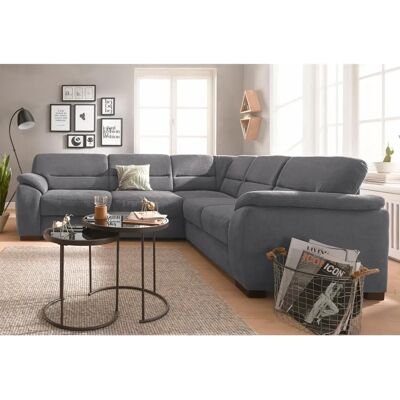 Sit & More Montego L-Form Sofa - Microfaser, Grau Sit & More Montego L-Form Sofa - Microfaser, Grau