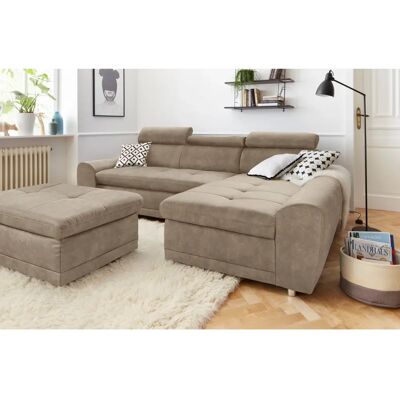 SIT & MORE Riva Beiger Hocker - Stauraum, Gepolstertes Sitzkissen SIT & MORE Riva Beiger Hocker - Stauraum, Gepolstertes Sitzkissen
