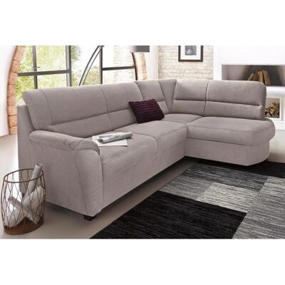 Sitz & Mehr Pandora L-Form Couch - Microfaser, Grau, 251cm Sitz & Mehr Pandora L-Form Couch - Microfaser, Grau, 251cm