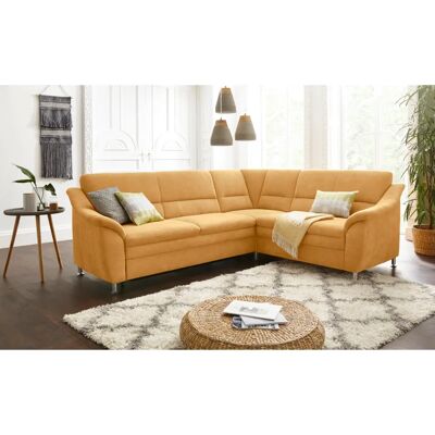 SIT & MORE Cardoso L-Form Sofa - Mikrofaser, Gelb, 249x90x209cm SIT & MORE Cardoso L-Form Sofa - Mikrofaser, Gelb, 249x90x209cm
