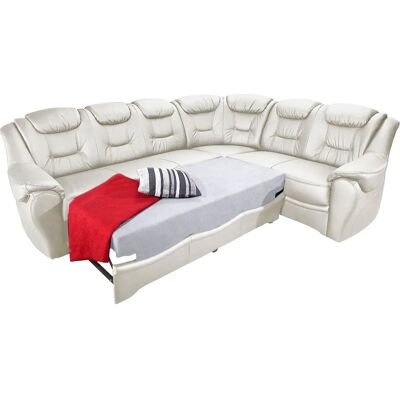 SIT&MORE Bellevue Ecksofa - 265x94x215cm - weiß - Naturleder SIT&MORE Bellevue Ecksofa - 265x94x215cm - weiß - Naturleder