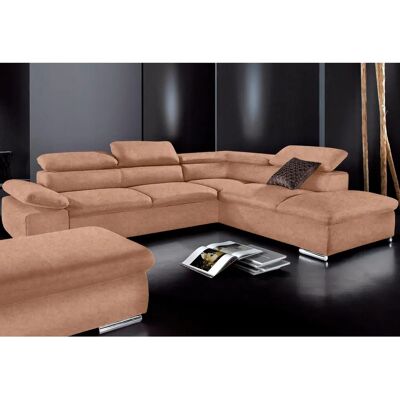 SIT & MORE Alcudia L-Form Sofa - Armlehne, Bettfunktion, braun SIT & MORE Alcudia L-Form Sofa - Armlehne, Bettfunktion, braun
