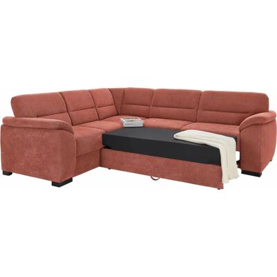 SIT & MORE Montego L-Form Sofa - Microfaser, Orange, 256cm SIT & MORE Montego L-Form Sofa - Microfaser, Orange, 256cm