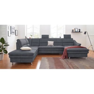 Sit & More Cardoso U-Form Sofa - Microfaser, Recamiere rechts, Bettfunktion Sit & More Cardoso U-Form Sofa - Microfaser, Recamiere rechts, Bettfunktion