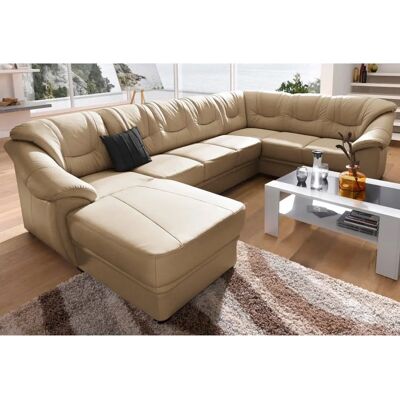 SIT & MORE Savona U-Form Couch - Naturleder, Recamiere links SIT & MORE Savona U-Form Couch - Naturleder, Recamiere links