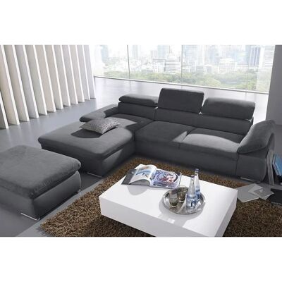 SIT&MORE Valantine L-Form Sofa - Mikrofaser, Grau SIT&MORE Valantine L-Form Sofa - Mikrofaser, Grau